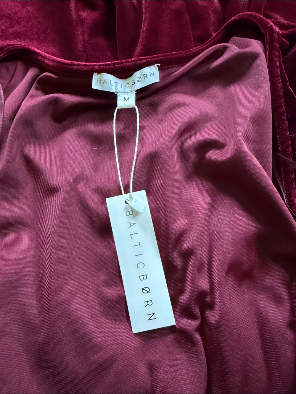 BalticBorn Velvet Red Maxi Dress M NWT - Picture 12 of 13